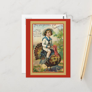 Vintage-Dankesgreeting Postkarte