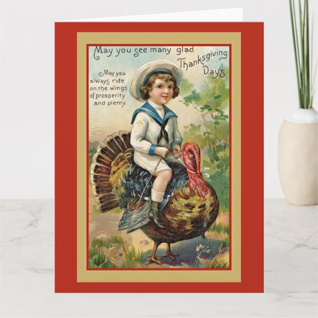 Vintage-Dankesgreetings Karte (Vorderseite)
