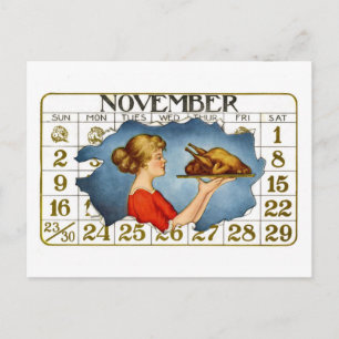 Vintage-Dankfest-Postkarte Feiertagspostkarte