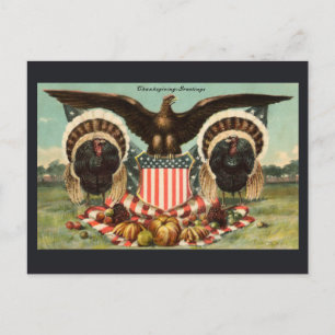 Vintage-Dankfest-Postkarte Feiertagspostkarte