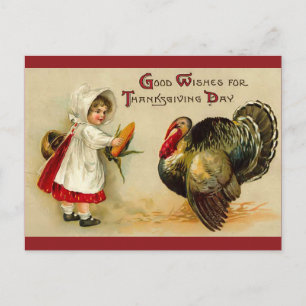 Vintage-Dankfest-Postkarte Feiertagspostkarte