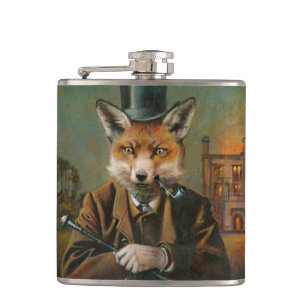 Vintage Dapper Fuchs Hip Flask Flachmann