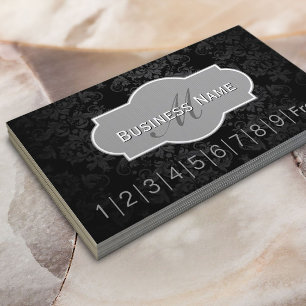 Vintage Dark Damask Friseursalon Treue-Stempelkart Treuekarte