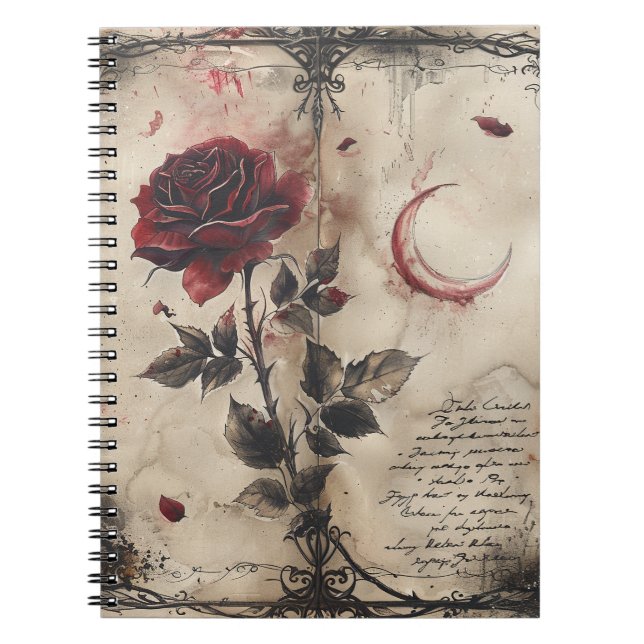 Vintage Dark Gothic Notizblock (Vorderseite)