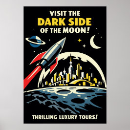 Vintage Dark Side of Moon Poster Art Deco Reise
