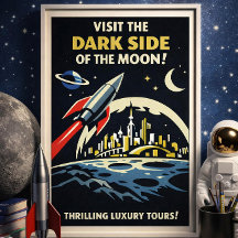 Vintage Dark Side of Moon Poster Art Deco Reise