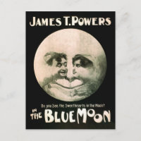 Vintage Darstellend Arts Poster Blue Moon 1906