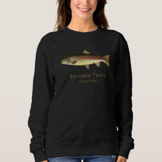 Vintage Darstellung der Regenbogenforelle Sweatshirt