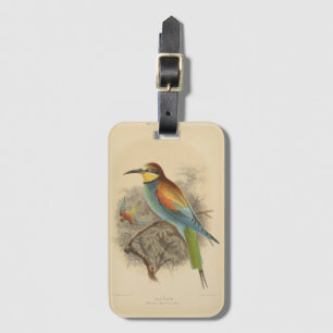 Vintage Darstellung des europäischen Bienenfresser Gepäckanhänger