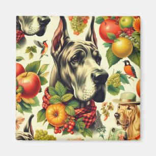 Vintage Darstellung des großen Dan Dog Magnet