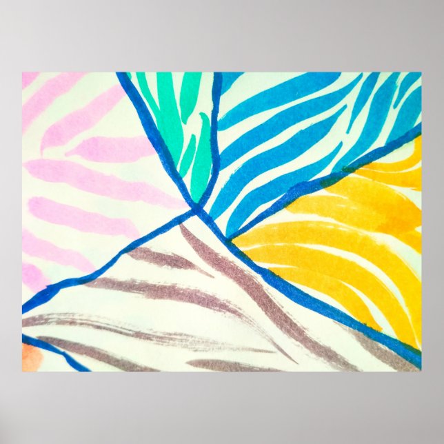 Vintage Darstellung - nahtloses Muster w Poster (Vorne)