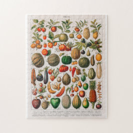 Vintage Darstellung von Obst und Gemüse Puzzle
