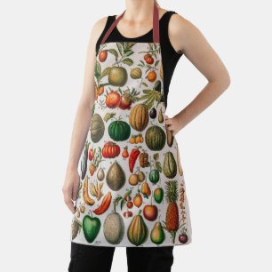 Vintage Darstellung von Obst und Gemüse Schürze