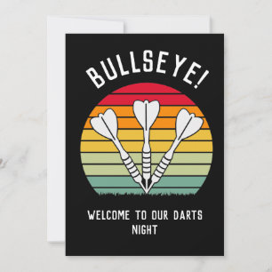 Vintage Darts Sonnenuntergang Einladung
