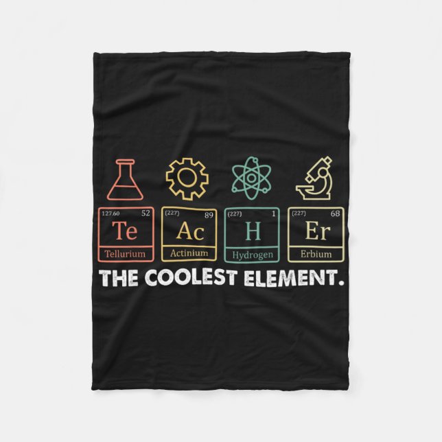 Vintage Das Coolste Element Periodensystem Chemike Fleecedecke (Vorderseite)