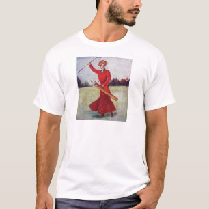Vintage das Golf-Mode 1910s der Frauen T-Shirt