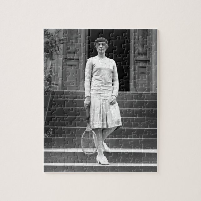 Vintage das Tennis-Mode Zwanzigerjahre Frauen Puzzle (Vertikal)