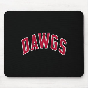 Vintage Dawgs Lustiger Bulldogge Schulgeist Zurück Mousepad