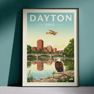 Vintage Dayton Ohio Poster