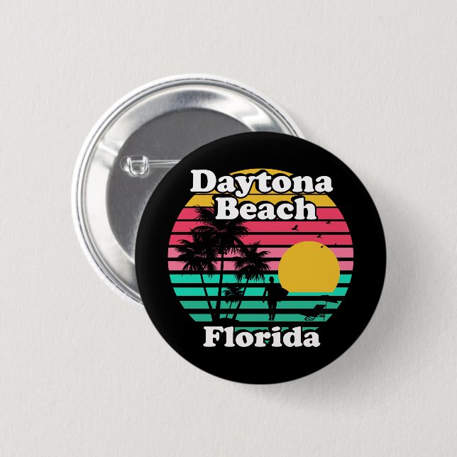 Vintage Daytona Beach Florida Button (Vorne & Hinten)