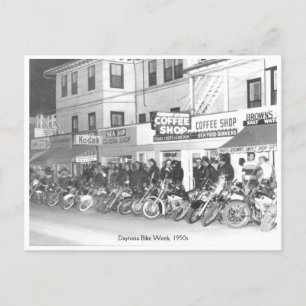 Vintage Daytona Bike Week Straßenansicht Postkarte