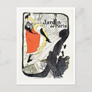 Vintage De Toulouse Lautrec French can-can poster Postkarte