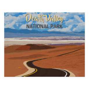 Vintage Death Valley Gemälde Poster