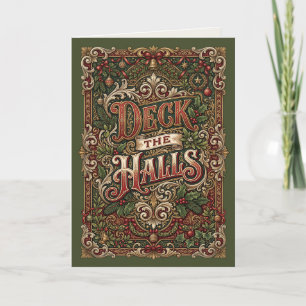Vintage Deck The Halls Weihnachten