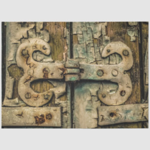 Vintage Decoupage der alten Tür 20x30 Seidenpapier