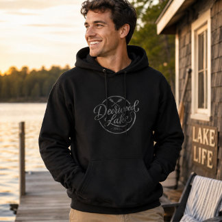 Vintage Deerwood Lake Klassisches Seeben Hoodie