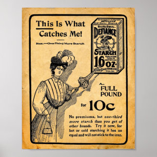 Vintage Defiance-Wäscheständer Poster