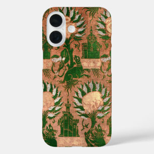 Vintage-Dekor-Batik-Mythologie-Muster iPhone 16 Hülle