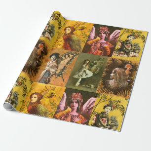 Vintage-Dekor-Figuren-Geschenkpapier Geschenkpapier