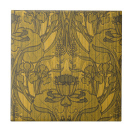 Vintage-Dekor im Jugendstil mit floralem Muster Fliese