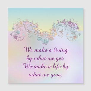 Vintage Dekoration Pastellgradienten + Ihre Ideen Magnetkarte