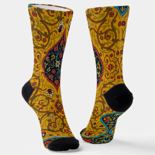 Vintage Dekoration Persischer Blumenkunst Socken