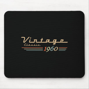 Vintage-Dekoration zum 65. Geburtstag Vintage 1960 Mousepad
