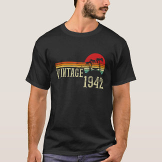 Vintage-Dekoration zum 80. Geburtstag Männer 1942  T-Shirt