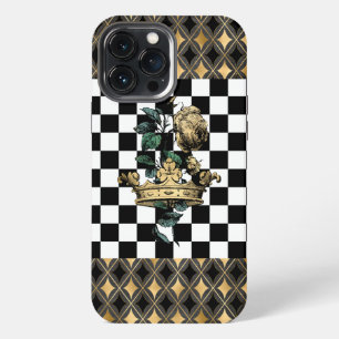 Vintage-Dekorationskrone & Rose iPhone 13 Pro Max Hülle