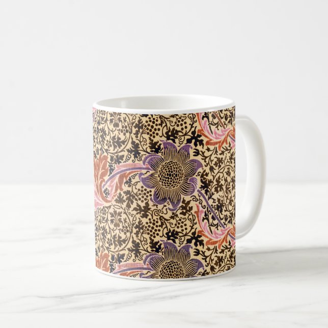 Vintage Dekorationsmuster Kaffeetasse (VorderseiteRechts)