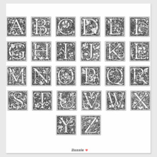 Vintage dekorative Alphabet Buchstaben Monogramm A Aufkleber