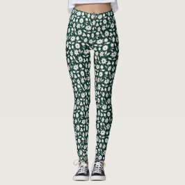 Vintage-Dekoratives dichtes Blumenmuster Leggings
