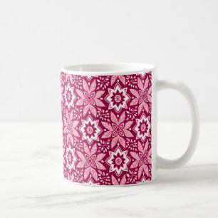 Vintage-Dekoratives geometrisches Blumenmuster Kaffeetasse