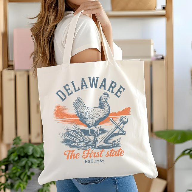 Vintage Delaware Souvenir Reusable Bag Tragetasche (Von Creator hochgeladen)