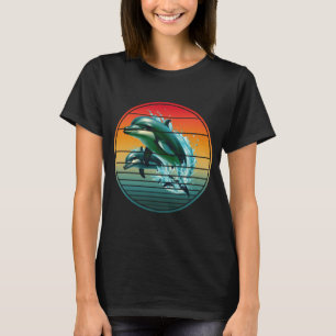 Vintage-Delfin-Ozean-Meereskreatur-Delfine T-Shirt
