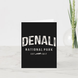 Vintage Denali National Park Berge Natur Retro Karte