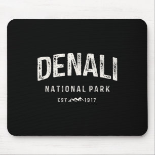 Vintage Denali Nationalpark Berge Natur Retro Mousepad