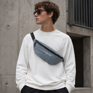 Vintage-Denim-Blaujeans-Look Bauchtasche