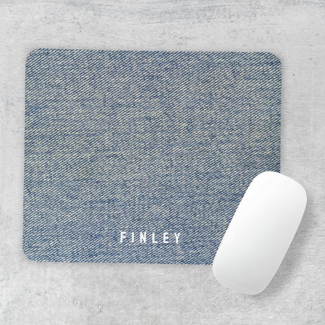 Vintage Denim Blue Jeans Look Mousepad (Von Creator hochgeladen)