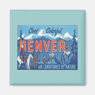 Vintage Denver Colorado Magnet